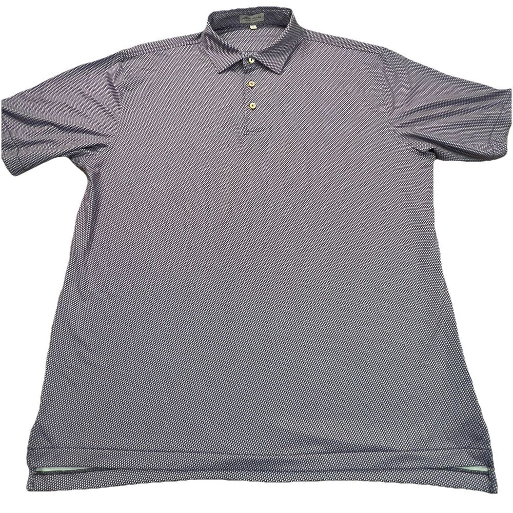 Peter Millar Summer Comfort Polo Shirt Mens XL All Over Geo Print Golf Stretch